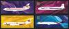 50th Anniversary of Thai Airways International Commemorative Stamps [Emboss and Spot UV on the planes]