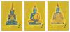 Important Religious Day (Visak Day) 2015 Postage Stamps - The Emerald Buddha Seasonal Attires [Reflective clear foil stamping]