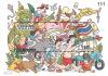 National Day 2024 Souvenir Sheet [Spot UV] - The cartoon characters of the Thai Soft Powers